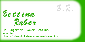 bettina raber business card